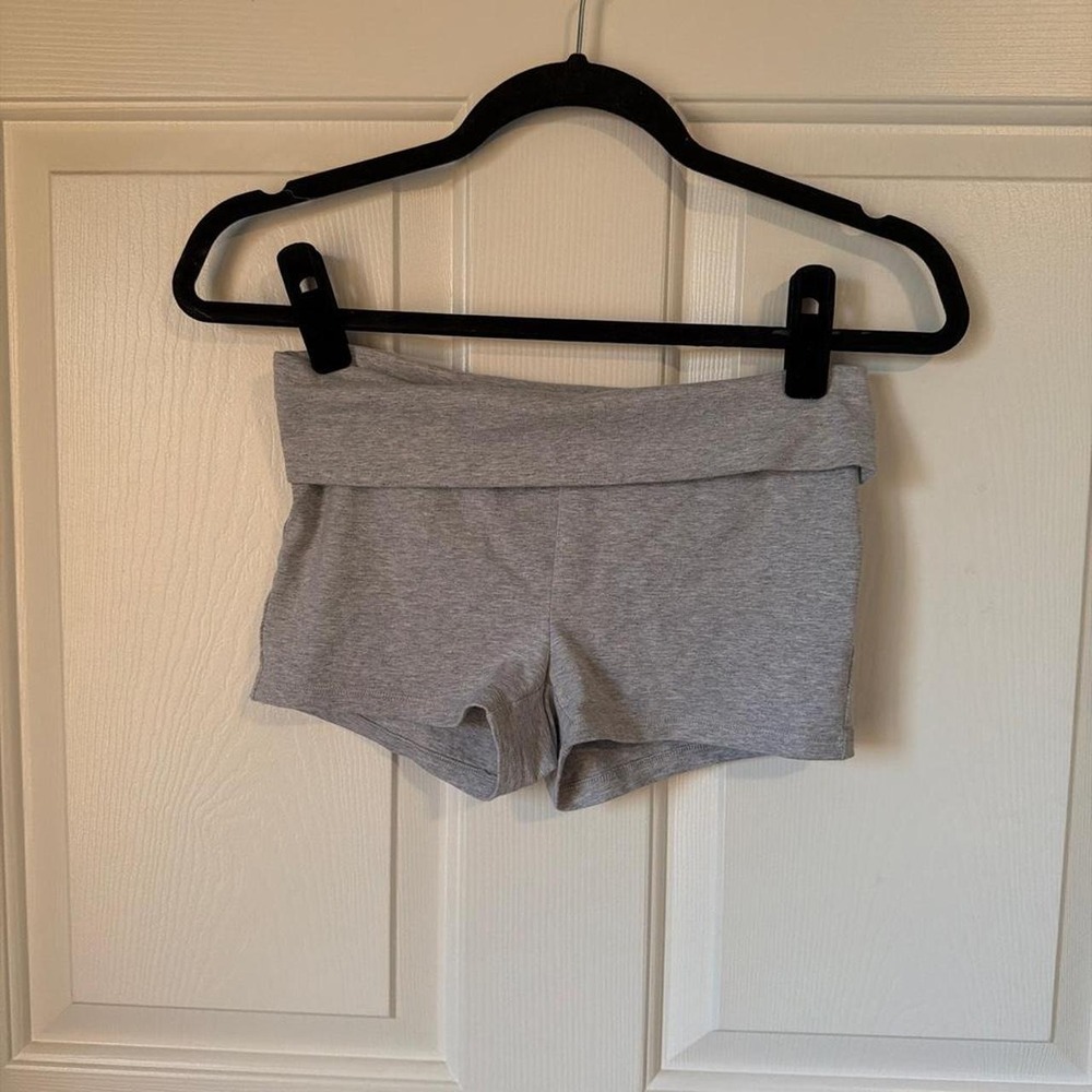 Aritzia Gray Fold Over Shorts